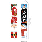 2026New Year Christmas Couplets Santa Claus Soldier Outdoor Decoration Door Curtain Hanging Flag Outdoor European and American