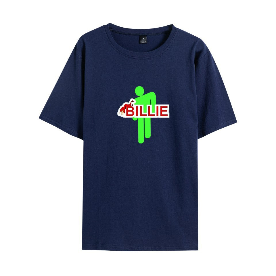 Celebrity Style Billy New Men's and Women's Round Neck Short Sleeve T Shirt