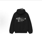 New Essentials Silicone Style Autumn Winter Double Row Letter Print Fleece-Lined Hoodie HOODIE