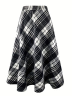90s Grunge Plaid Maxi Skirt - "Brutal" MV Aesthetic