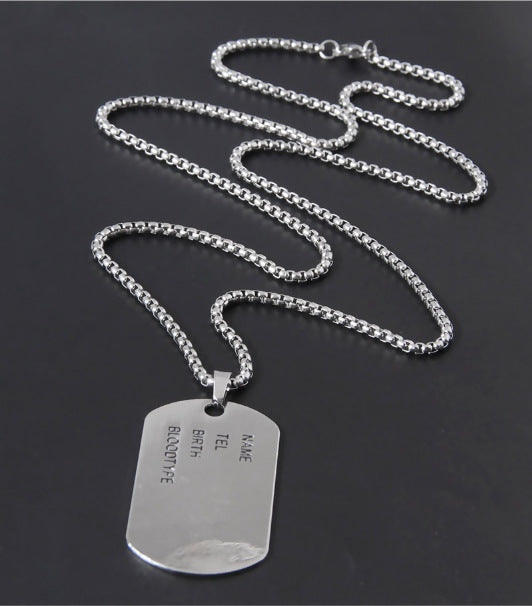 Star Style Fashion Simple Shield Personality Temperament Unisex Wearable Long Necklace High-Quality Material Necklace