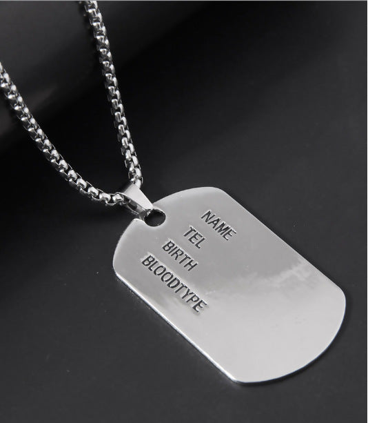 Star Style Fashion Simple Shield Personality Temperament Unisex Wearable Long Necklace High-Quality Material Necklace