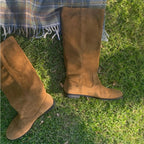 SOUR Era Suede Slouch Boots - Vintage Knee-High Fit
