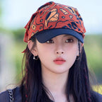 Celebrity Style Denim Print Headscarf Retro Fashion Niche High-end Feel Hairband Sweet Cool Unique Hair Accessory Decorative Headscarf