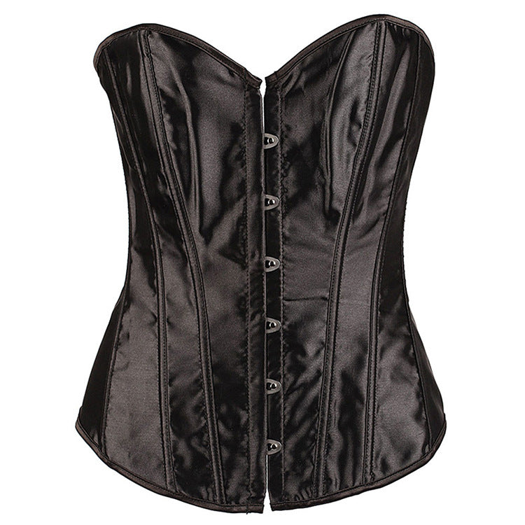 Star Custom Hot-Selling Satin Back-Tie Waist Cincher Dress Tummy Control Waist Support Shapewear Fishbone Corset【None T Pants】Shaping