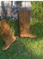 SOUR Era Suede Slouch Boots - Vintage Knee-High Fit