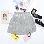 "bad idea right?" Silver Mini Skirt - 90s Disco Sequin