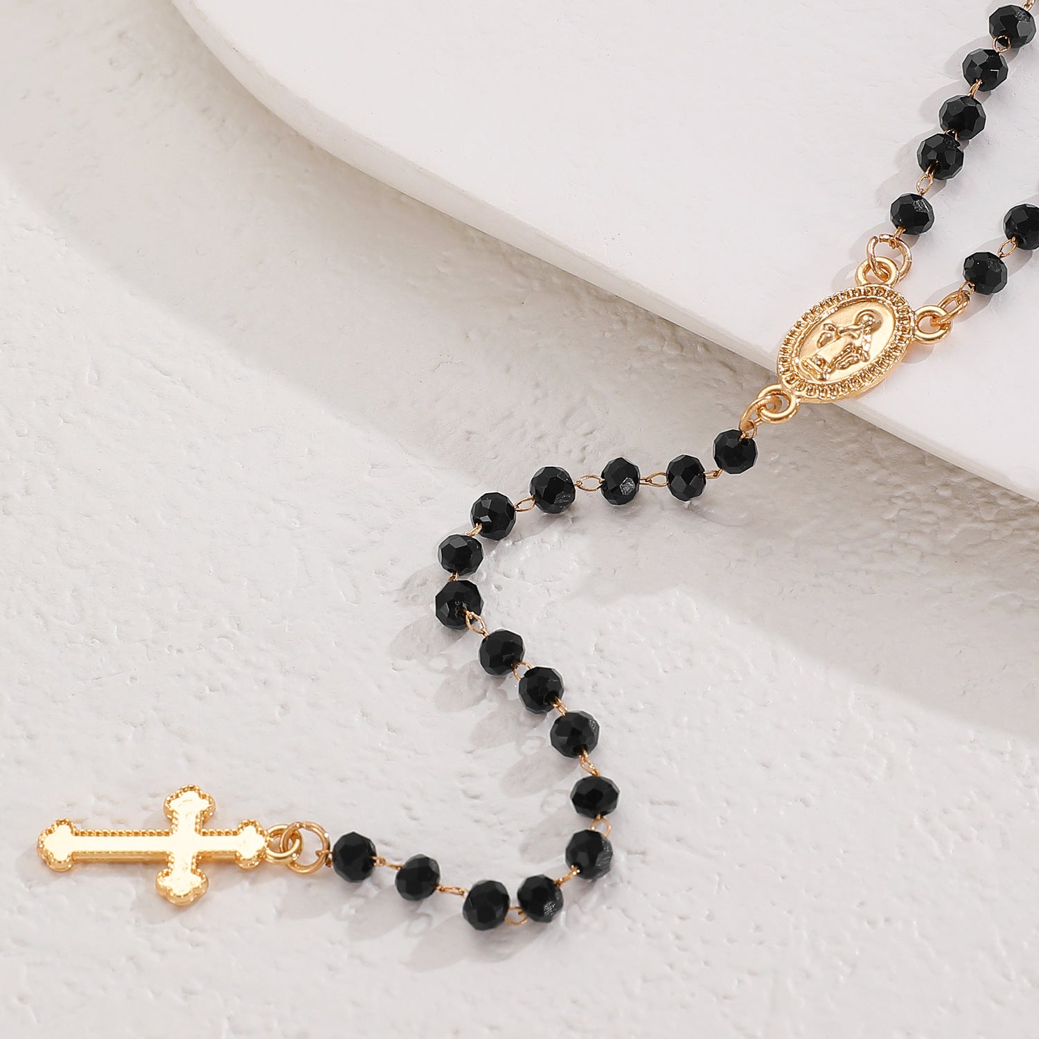 Celebrity Style Popular Cross Long Chain Necklace for Women Easter Trendy Jewelry Sexy Tassel Virgin Mary Pendant