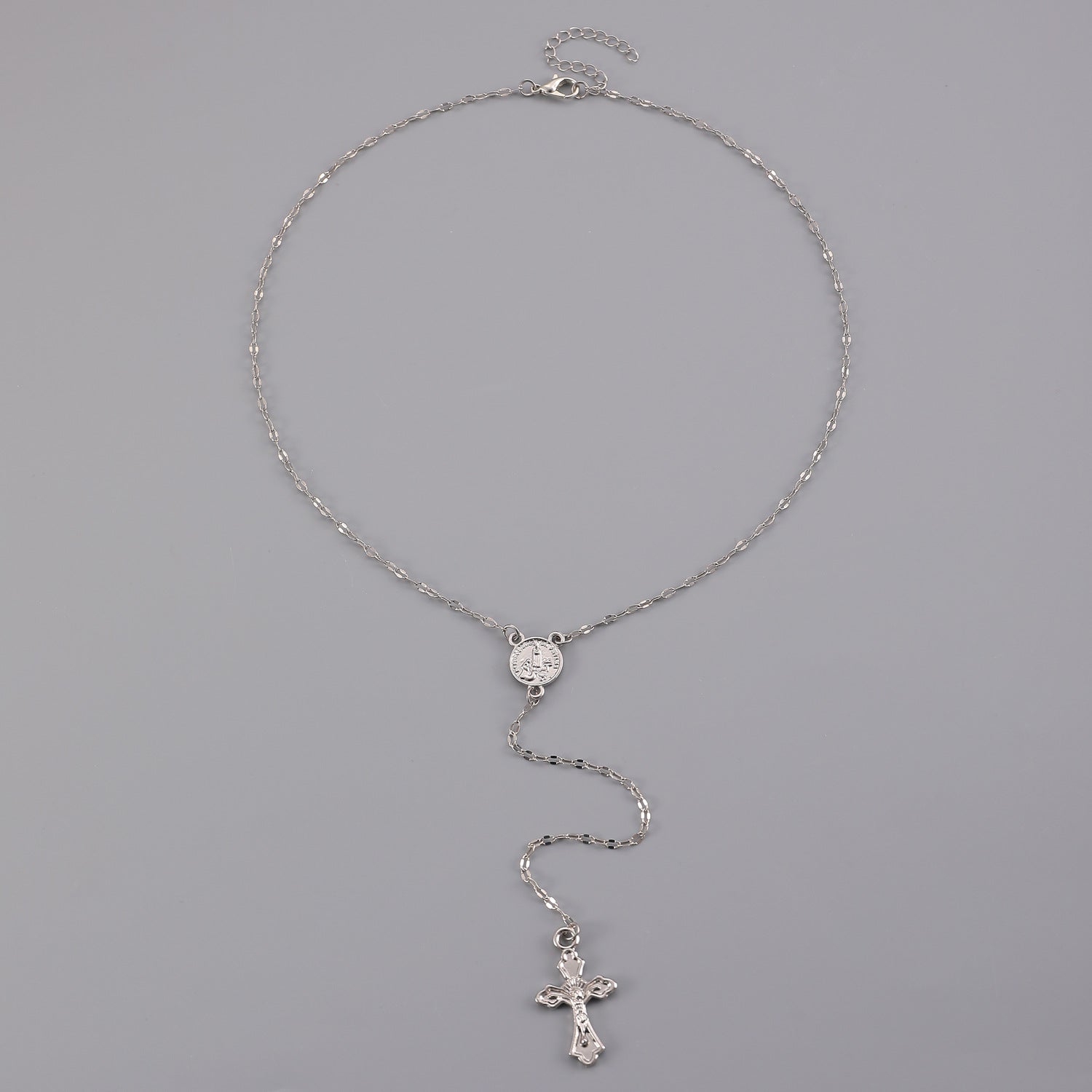 Celebrity Style Popular Cross Long Chain Necklace for Women Easter Trendy Jewelry Sexy Tassel Virgin Mary Pendant