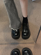 90s Grunge Platform Oxfords - Chunky Sole height Booster