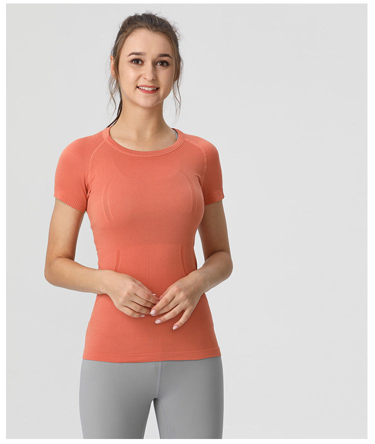 Star Custom SWIFT SPEED Yoga Clothes Women's Top Sexy Quick-Drying Gym Sports Morning Exercise Running Round Neck Short Sleeve TS