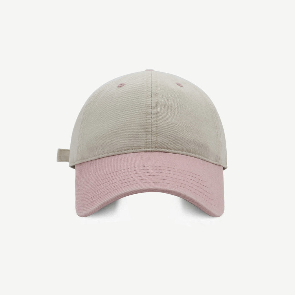 Star Custom Korean Fashion Color Block Soft Top Baseball Cap Couple Shopping Versatile Face Slimming Duckbill Cap Summer Sunshade Sun Protection Hat