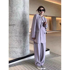 Fashionable Casual High-End Women's Blazer2025New Spring and Autumn Korean Style Loose Slimming Two-Piece Suit Set