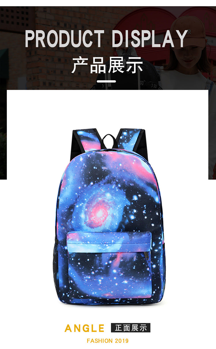 Celebrity Style Trendy European and American Billie Pencil Bag Shoulder Backpack Three-piece School Bag