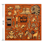 Celebrity Style Denim Print Headscarf Retro Fashion Niche High-end Feel Hairband Sweet Cool Unique Hair Accessory Decorative Headscarf