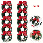 2026Style H7511 New mini Christmas wreath with bells and ribbons