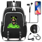 Celebrity Style Trend Billie Teenage Primary and Secondary School Students Schoolbag USB Men's and Women's Casual Backpack