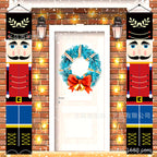 2026New Year Christmas Couplets Santa Claus Soldier Outdoor Decoration Door Curtain Hanging Flag Outdoor European and American