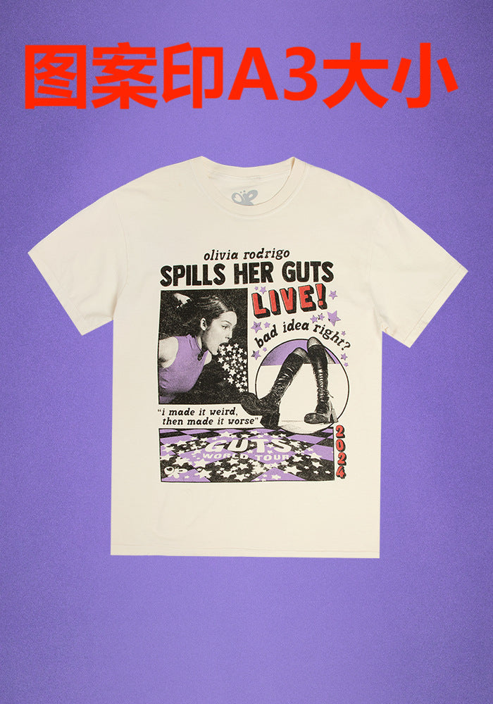 "Vampire" Era Graphic Baby Tee - Retro Concert Wash