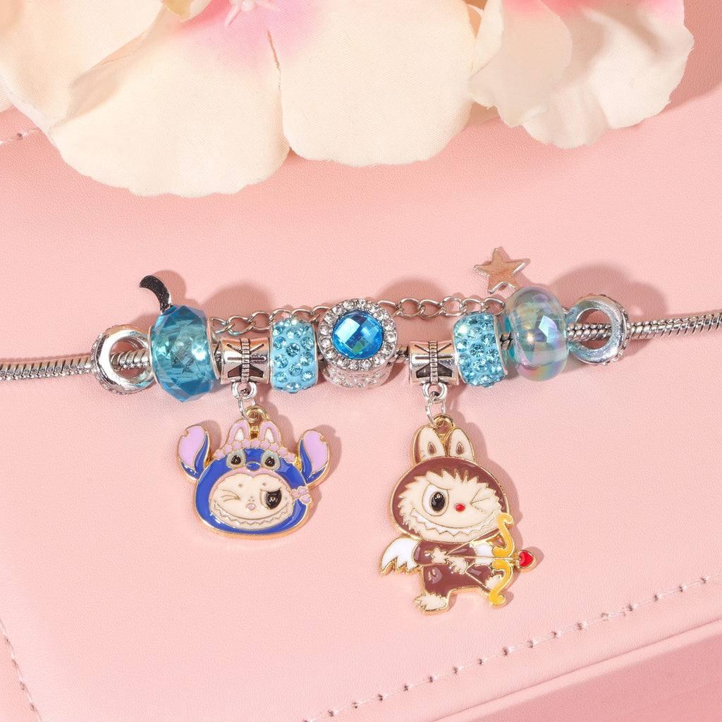Hot Selling Sanrio Beaded Bracelet Cartoon Kuromi Labubu Beaded Bracelet Women's Accessories