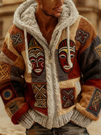 2025Hot Selling  Foreign Trade New Christmas3D Digital Printed Casual Zipper Hooded Jacket