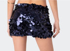Custom Celebrity Design2023Spring New Irregular Size Sequin Fashion Short Mini Skirt Women's Clothing