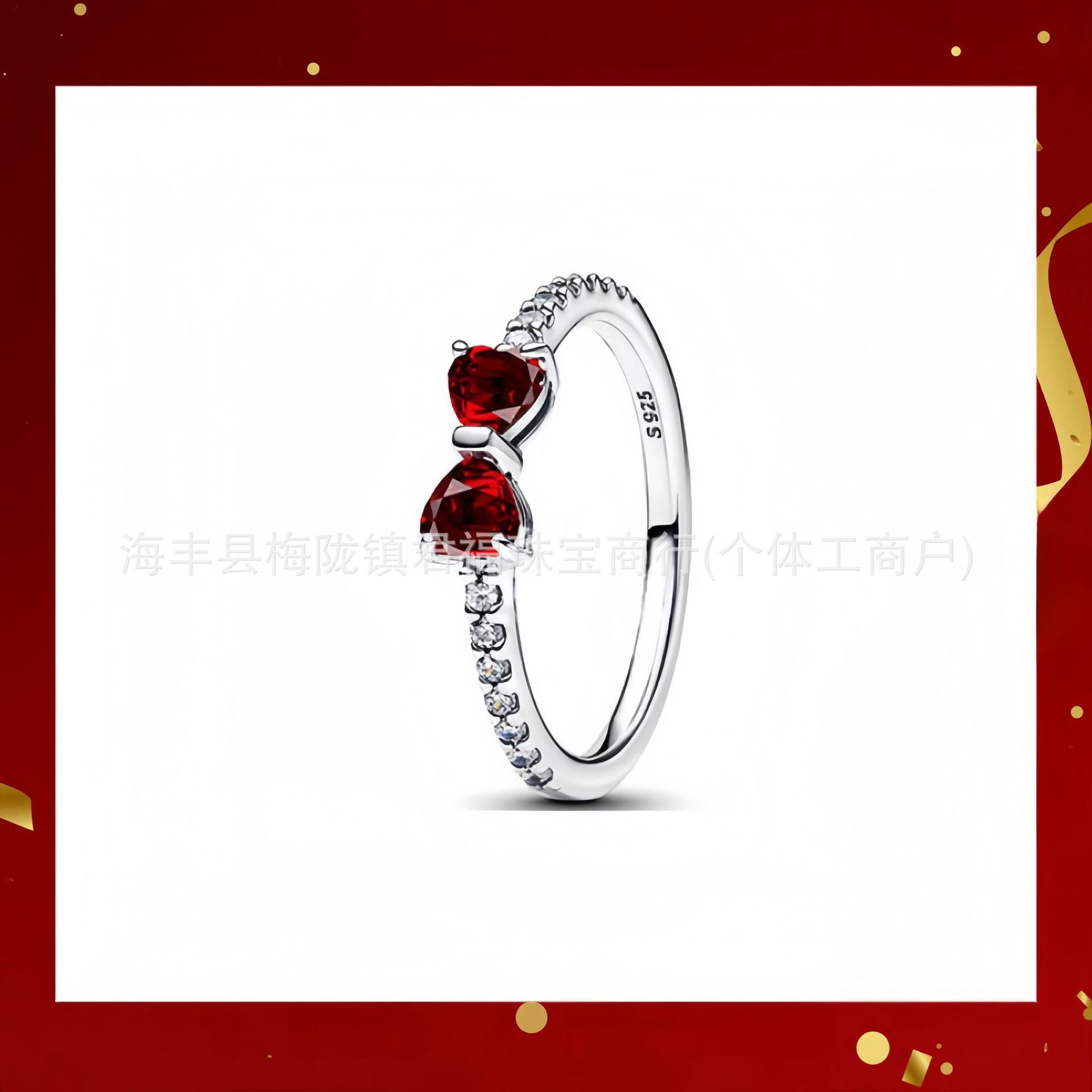 Panjia Silver Plated Hot Selling Product Bow Necklace Ear Stud Ring Bracelet4Set Gift Set Women's All-Matching