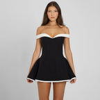 New Fashion Sexy Strapless One-Shoulder Slim Fit Short Dress