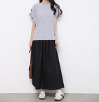 Star Custom Japanese Style New Model Lotte8Color Summer Stripes T Women's Cotton Loose Batwing Sleeve Knitted Top