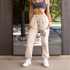 YOUNGLA Sports Pants Gym Bodybuilding Running Training Pants Cotton Terry Printed Jogger Pants Men