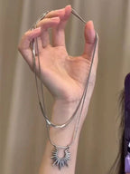 Star Custom 2025New Year's Exaggerated Punk Necklace y2k Irregular Subculture Hip-Hop Trend Unisex Niche Collarbone Chain