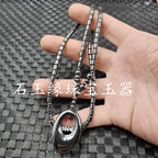 Star Custom Celebrity Imitation Terahertz Dolphin Necklace Round Ring Jade Clasp Cross Necklace Jewelry Sweater Chain Collarbone Necklace