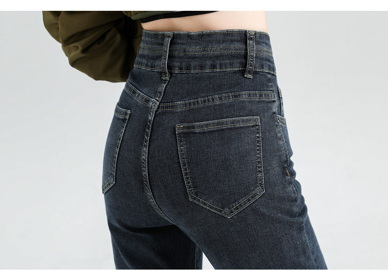 Rockstar Girlfriend High-Waist Cigarette Jeans - Noir Black