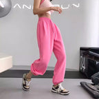 Women's Jogger Pants Yoga Casual Fitness Dance Training Running High Waist Drawstring Wide Leg Sweatpants Loose Fit1428