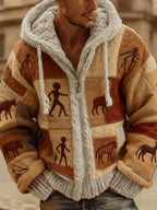 2025Hot Selling  Foreign Trade New Christmas3D Digital Printed Casual Zipper Hooded Jacket