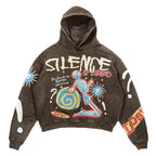 Harajuku Fashion Retro Skull Print Hoodie y2k Streetwear Hoodie for Couples