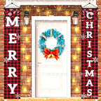 2026New Year Christmas Couplets Santa Claus Soldier Outdoor Decoration Door Curtain Hanging Flag Outdoor European and American