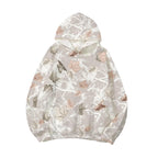 2025European and Autumn New Women's Fashion3d Digital Printed Camouflage Maple Leaf Sweatshirt Jacket