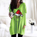 2025Christmas Green Furry Monster GrinchChristmas3D Printed Long Sweatshirt