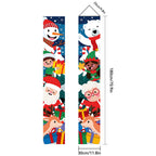2026New Year Christmas Couplets Santa Claus Soldier Outdoor Decoration Door Curtain Hanging Flag Outdoor European and American