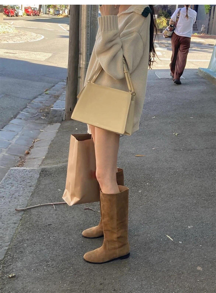 SOUR Era Suede Slouch Boots - Vintage Knee-High Fit