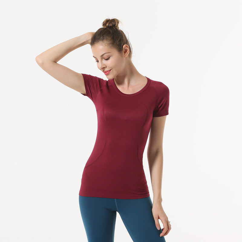 Star Custom SWIFT SPEED Yoga Clothes Women's Top Sexy Quick-Drying Gym Sports Morning Exercise Running Round Neck Short Sleeve TS