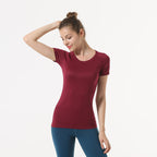 Star Custom SWIFT SPEED Yoga Clothes Women's Top Sexy Quick-Drying Gym Sports Morning Exercise Running Round Neck Short Sleeve TS