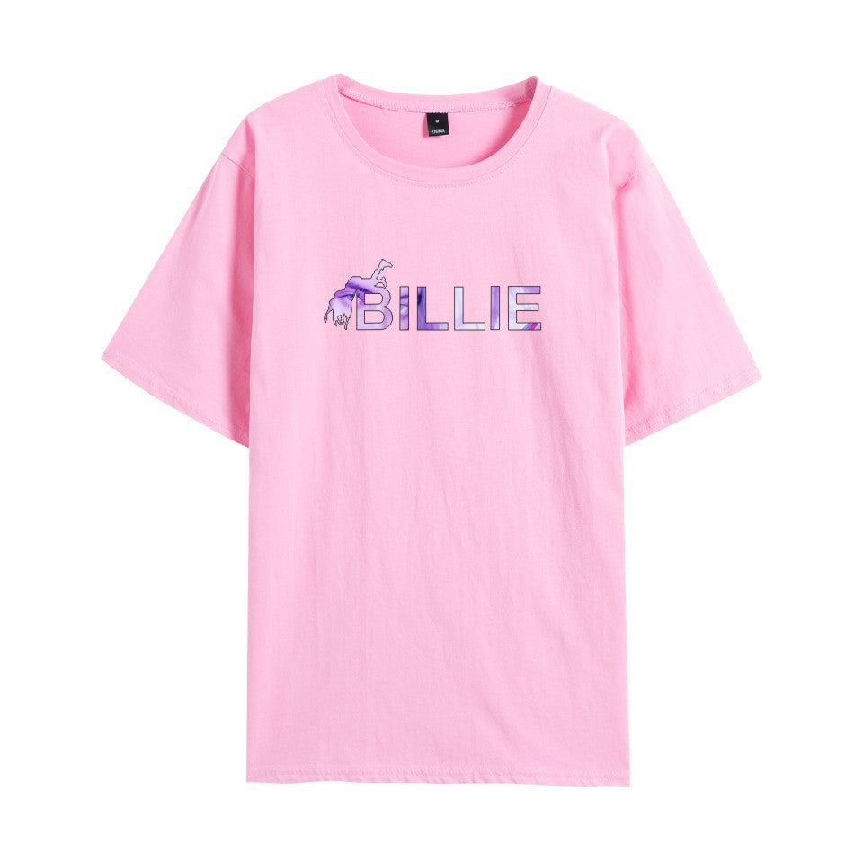 Celebrity Style Billy New Men's and Women's Round Neck Short Sleeve T Shirt