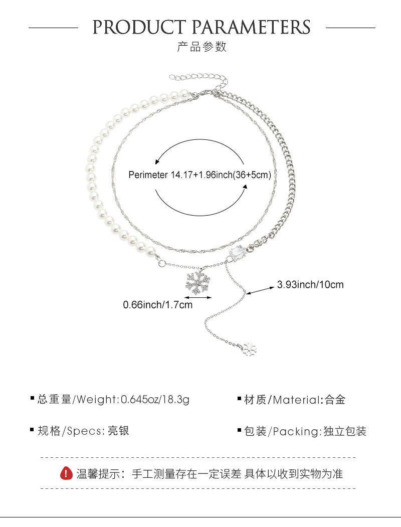 Celebrity Style Jewelry Niche Design Hot Girl Imitation Pearl Tassel Heart Cross Butterfly Versatile Necklace for Women