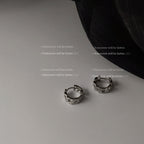 Same Style as Stars2026New Fashion Commuting Neutral Style silver Earrings ins Trendy Hip-Hop Minimalist Style Earrings Fashion New Simple Ear Accessories