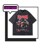 Celebrity Style American Retro Billie Singer Character Print Short Sleeve T Men's and Women's Street Style Short Sleeve T-Shirt