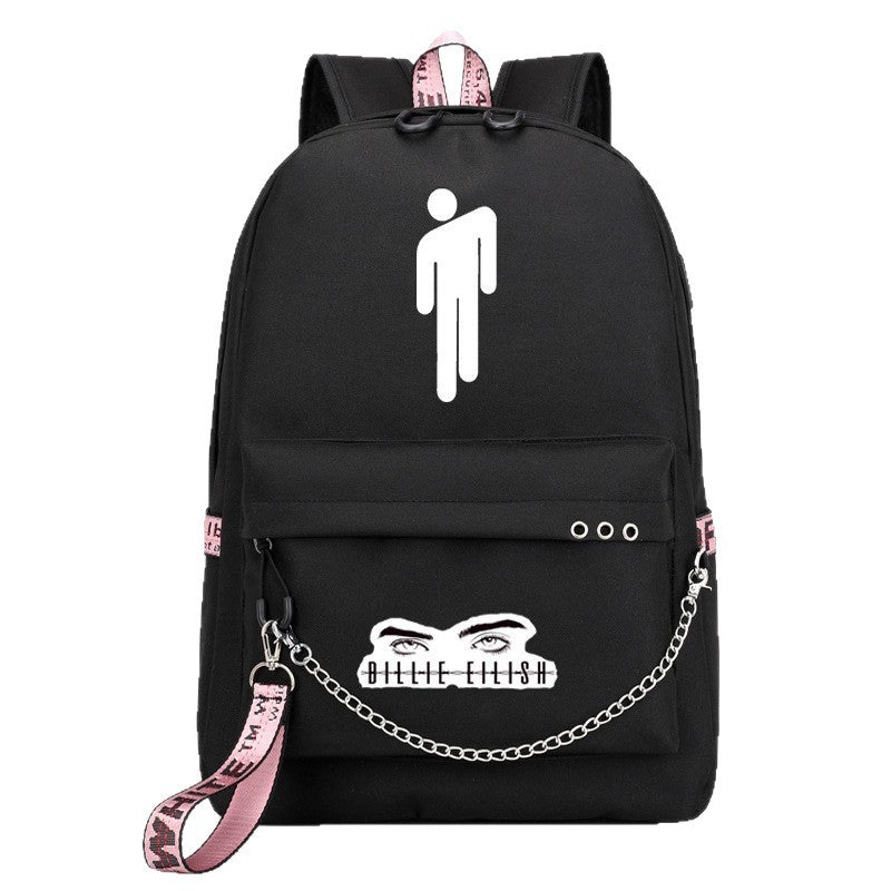 Same Style as Stars Billie Backpack Star l Empty USB Rechargeable Travel Backpack Student School Bag