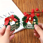 2026Style H7511 New mini Christmas wreath with bells and ribbons