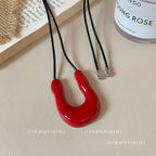 Star Custom New Mysterious Black Long Geometric Pendant Necklace for Women New Chinese Style Niche High-end Versatile Necklace Wholesale